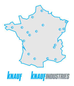 Map of France with Knauf Circular EPS collection points