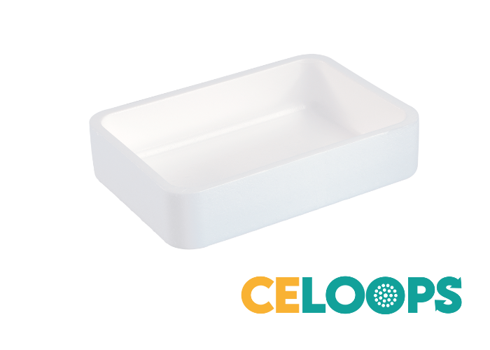 photo of a celoops tray, an alternative to EPS, Knauf Industries