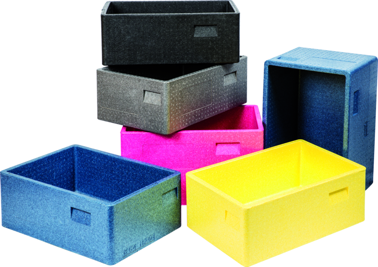 Photo de caisses en PPE avec couleurs